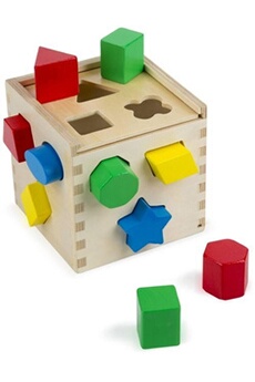 autre jeux éducatifs et électroniques melissa & doug cube de tri de formes