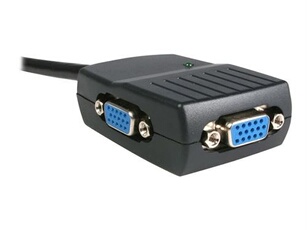 Startech Câble répartiteur / Splitter vidéo VGA alimenté par USB - Adaptateur doubleur VGA - 1x (M) vers 2x (F) - Noir - Répartiteur video - 2 x VGA