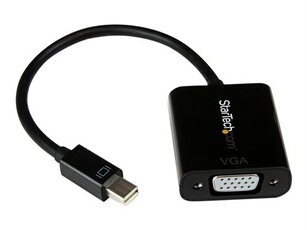 Adaptateur vidéo Mini DisplayPort 1.2 vers VGA - Convertisseur Mini DP vers HD15 - M/F - 1920 x 1200 - Noir - Adaptateur vidéo - Mini DisplayPort (M)