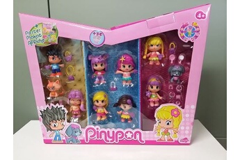pinypon 10 figurines + 30 accessoires. 8 figurines + 2 animaux