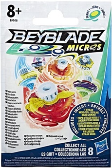 autre jeu de plein air hasbro beyblade micros series 3 - b9508 - 1 sachet contenant 1 micro toupie + lanceur
