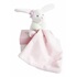 Doudou Et Compagnie - Doudou Lapin Mouchoir Blanc 10 Cm - Boîte Fleur Cadeau Naissance Bébé Fille Garçon + Garantie Doudou Perdu