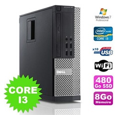 Pc optiplex 990 sff i3-2120 3.3ghz 8go disque 480go ssd dvd wifi w7