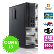 Pc optiplex 990 sff i3-2120 3.3ghz 16go disque 480go ssd dvd wifi w7