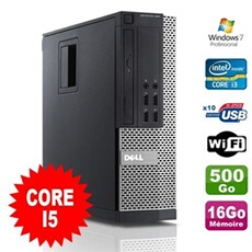 Pc optiplex 990 sff i5-2400 3.1ghz 16go disque 500go dvd wifi w7