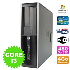 Pc compaq elite 8100 sff intel core i3-530 4go disque 480go ssd dvd wifi w7