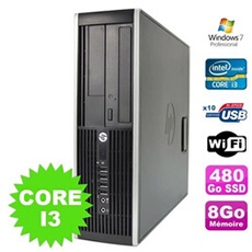 Pc compaq elite 8100 sff intel core i3-530 8go disque 480go ssd dvd wifi w7
