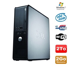 Unité Centrale Dell Pc Dell Optiplex 380 Sff E5200 2.5Ghz 2Go Disque 2000Go Dvd Wifi Win 7 Pro