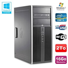 PC De Bureau HP PC HP Compaq 8200 Elite Mt Intel Core i5 2500 3.3Ghz 16Go 2To Hdd Windows 7