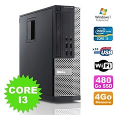 Pc optiplex 990 sff i3-2120 3.3ghz 4go disque 480go ssd dvd wifi w7