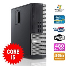Pc optiplex 990 sff i5-2400 3.1ghz 4go disque 480go ssd dvd wifi w7