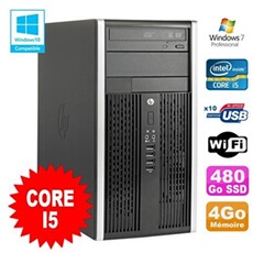 Pc tour elite 8200 core i5 3.1ghz 4go disque 480go ssd graveur wifi win 7