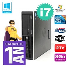 Pc 8200 sff intel i7-2600 8go disque 2to graveur wifi w7