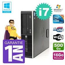 Pc 8200 sff intel i7-2600 16go disque 500go graveur wifi w7