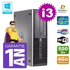 Pc 8200 sff intel i3-2120 4go disque 500go graveur wifi w7