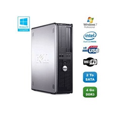PC De Bureau Dell PC Dell Optiplex 780 Dt Pentium D E5200 2,5Ghz 4Go Ddr3 2To WiFi Win 7 Pro
