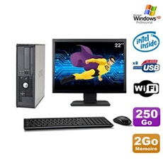 Ensemble Pc Avec Écran Dell Lot Pc Dell 380 Sff E5200 2.5Ghz 2Go Disque 250Go Dvd Wifi Win Xp + Ecran 22"