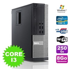 Pc optiplex 990 sff i3-2120 3.3ghz 8go disque 250go dvd wifi w7