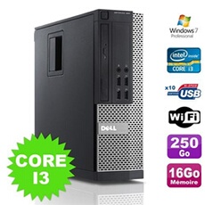 Pc optiplex 990 sff i3-2120 3.3ghz 16go disque 250go dvd wifi w7