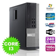 Pc optiplex 990 sff i3-2120 3.3ghz 16go disque 240go ssd dvd wifi w7