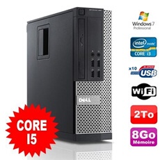 Pc optiplex 990 sff i5-2400 3.1ghz 8go disque 2000go dvd wifi w7