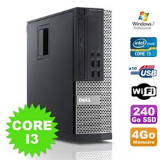 Pc optiplex 990 sff i3-2120 3.3ghz 4go disque 240go ssd dvd wifi w7