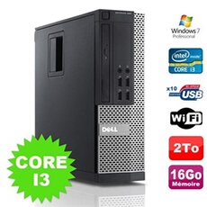 Pc optiplex 990 sff i3-2120 3.3ghz 16go disque 2000go dvd wifi w7
