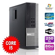 Pc optiplex 990 sff i5-2400 3.1ghz 8go disque 250go dvd wifi w7