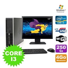 PC De Bureau HP PC HP Compaq 8100 Sff Intel Core I3 530 2.93Ghz 4Go 250Go Hdd Ecran 17 WiFi Windows 7