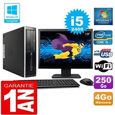 Pc compaq 8300 sff core i5-2400 ram 4go disque 250 go wifi w7 ecran 19'