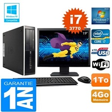 Pc compaq 8300 sff core i7-3770 ram 4go disque 1 to wifi w7 ecran 19'