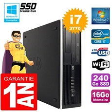 Pc compaq 8300 sff core i7-3770 ram 16go disque 240go ssd graveur dvd wifi w7
