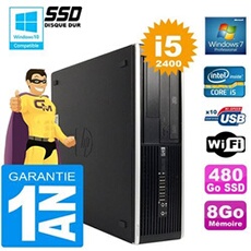 Pc compaq 8300 sff core i5-2400 ram 8go disque 480 go ssd graveur dvd wifi w7