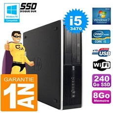 Pc compaq 8300 sff core i5-3470 ram 8go disque 240 go ssd graveur dvd wifi w7
