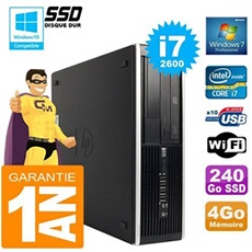 Pc compaq 8300 sff core i7-2600 ram 4go disque 240 go ssd graveur dvd wifi w7