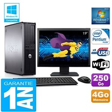 Pc 780 dt intel e5300 ram 4go disque 250 go wifi w7 ecran 19'