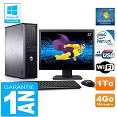 Pc 780 dt intel e5300 ram 4go disque 1 to wifi w7 ecran 22'