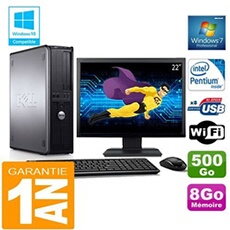 Pc 780 dt intel e5300 ram 8go disque 500 go wifi w7 ecran 22'