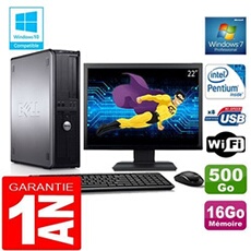 Pc 780 dt intel e5300 ram 16go disque 500 go wifi w7 ecran 22'