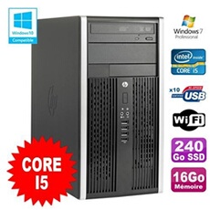 Pc tour elite 8200 core i5 3.1ghz 16go disque 240go ssd graveur wifi win 7