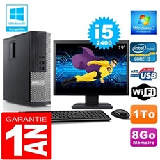Pc 990 sff core i5-2400 ram 8go disque 1 to wifi w7 ecran 19'