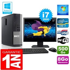 Pc 990 sff core i7-2600 ram 8go disque 500 go wifi w7 ecran 22'
