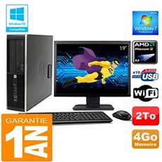 Pc compaq 6005 pro sff amd phenom ii ram 4go disque 2 to wifi w7 ecran 19'