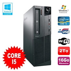 Pc thinkcentre m81 sff core i5-2400 16go 2to graveur wifi win 7 pro