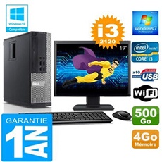 Pc 990 sff core i3-2120 ram 4go disque 500 go wifi w7 ecran 19'