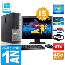 Pc 990 sff core i5-2400 ram 4go disque 2 to wifi w7 ecran 19'