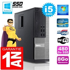 Pc 990 sff core i5-2400 ram 8go disque 480 go ssd wifi w7