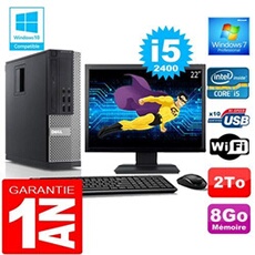 Pc 990 sff core i5-2400 ram 8go disque 2 to wifi w7 ecran 22'