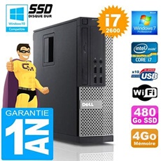 Pc 990 sff core i7-2600 ram 4go disque 480 go ssd wifi w7