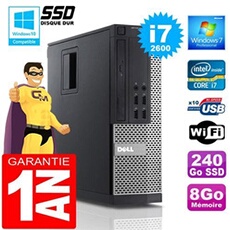Pc 990 sff core i7-2600 ram 8go disque 240 go ssd wifi w7